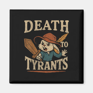 Vintage-Hase Tod den Tyrannen Retro 90er Magnet