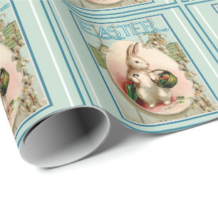 Vintage-Hase und Osterei Geschenkpapier