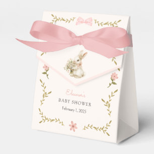 Vintage-Hasen-Blumen-Baby-Party  Geschenkschachtel