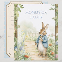 Vintage-Hasen-Garten-Baby-Shower-Spiel