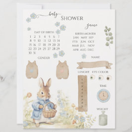 Vintage-Hasen-Garten-Baby-Shower-Spiel