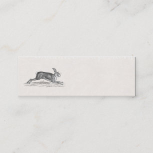 Vintage-Hasen-Illustration - Hasen Mini Visitenkarte