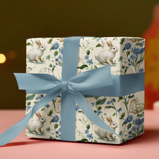 Vintage Hasen | Oster-Geschenkpapier Geschenkpapier (Von Creator hochgeladen)