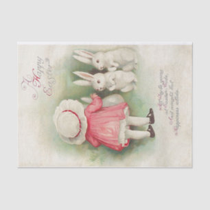 Vintage Hasen Ostern Gruß Seidenpapier