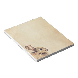 Vintage-Hasen-Skizze Kleines Notizbuch Notizblock