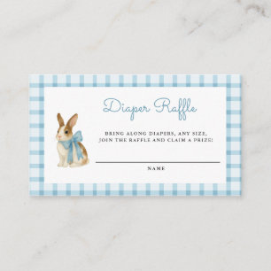 Vintage-Hasenjunge-Baby-Party-Windel-Raffel Begleitkarte
