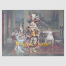 Vintage-Hasenzylinderhut Frohe Ostern