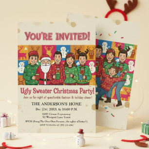 Vintage-hässliches-Christstaschparty-Outlook Einladung