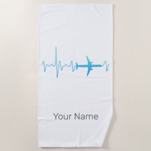 Vintage Häufigkeit des Retro-Pilotprogramms für He Strandtuch