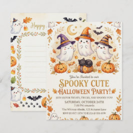 Vintage Haunted Mansion Halloween-Einladungsvorlag Feiertagskarte