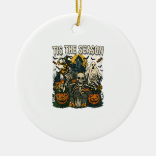 Vintage Hauptsaison Halloween Skeletter Retro Keramik Ornament