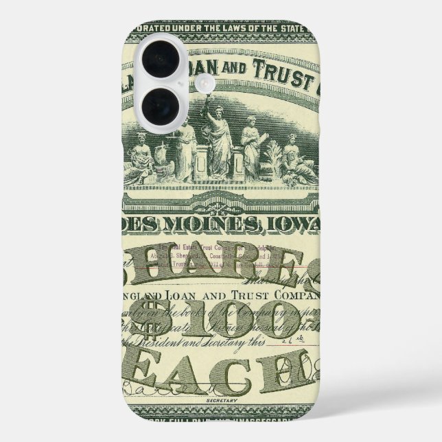 Vintage Hauptstadt Case-Mate iPhone Hülle (Rückseite)