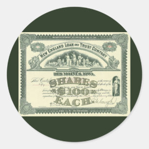 Vintage Hauptstadt Runder Aufkleber