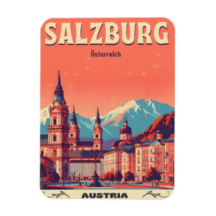 Vintage Hauptstadt Salzburg Magnet