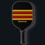 Vintage Hauptstadt Stadt durch Streifen mit Namen Pickleball Schläger<br><div class="desc">Vintage Hauptstadt City Across Striping mit Name Pickleball Paddle erinnert an zeitlose, urbane inspiriert Energie, die klassische Töne mit fließenden Mustern verbindet, die Bewegung und Rhythmus auf dem Hof nahe legen. Sein ausgeprägtes Design bringt Persönlichkeit und Flair in jede Kundgebung und verwandelt jedes Spiel in einen spirituellen Ausdruck der Individualität....</div>