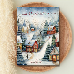 Vintage Häuser Winter Wunderland Weihnachten 