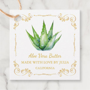 Vintage hausgemachte Aloe Vera Butter Square Hang Geschenkanhänger