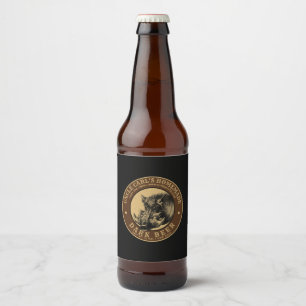 Vintage, hausgemachte Bieretiketten-Kopfvorlage Bierflaschenetikett