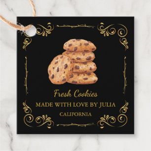 Vintage hausgemachte frische Cookies Square Hang T Geschenkanhänger