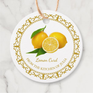 Vintage hausgemachte Lemon Curd Hang Tag l White Geschenkanhänger