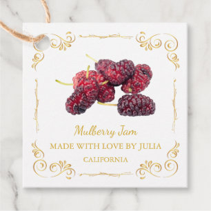 Vintage hausgemachte Mulberry Jam Square Hang Tag Geschenkanhänger