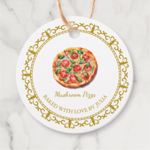 Vintage hausgemachte Pizza Hang Tag Geschenkanhänger