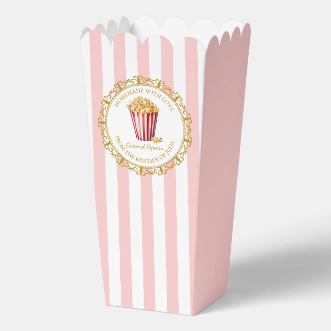 Vintage, hausgemachte Popcorn-Gefälligkeitsbox Geschenkschachtel (Vorderseite)