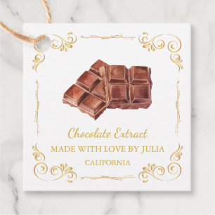 Vintage hausgemachte Schokolade Extract Square Han Geschenkanhänger