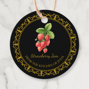 Vintage hausgemachte Strawberry Jam Hang Tag l Bla Geschenkanhänger