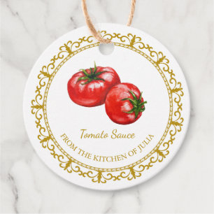 Vintage hausgemachte Tomate Sauce Hang Tag l White Geschenkanhänger