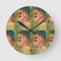 Vintage Haustier-Tiere, langhaarige orange Katze