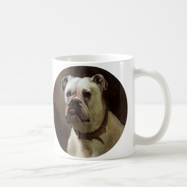 Vintage Haustiere, Boxer Puppy Dog Portrait Tasse (Rechts)