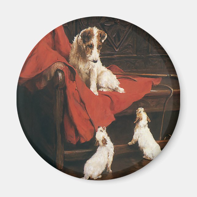 Vintage Haustiere, Jack Russel Terrier Hunde Magnet (Vorne)