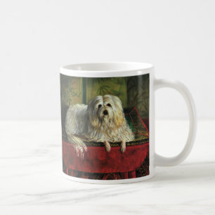 Vintage Haustiere, zottiger Schäferhund Tasse
