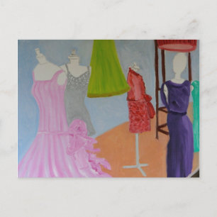 Vintage Haute Couture Postkarte