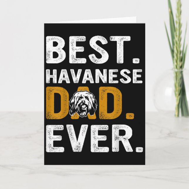 Vintage Havanese Papa Ever Design  Karte (Vorderseite)