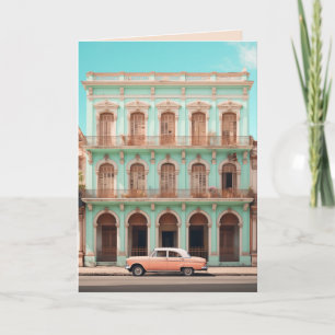 Vintage-Havanna-Grußkarte Einladung