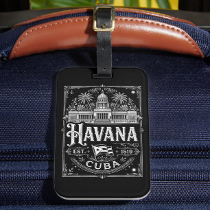 Vintage Havanna Kuba Kubanisches Reiseerbe Gepäckanhänger