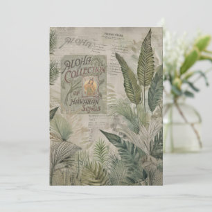 Vintage Hawaii: Aloha Kunstjournal Feiertagskarte