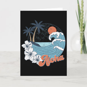 Vintage Hawaii Aloha Staat Hawaiian Strand Surfen Karte