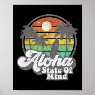 Vintage Hawaii Aloha-Staat Hawaiianischer Strand S Poster