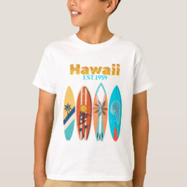 Vintage Hawaii Est. 1959 Retro-Surfboards T-Shirt
