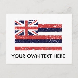 Vintage HAWAII-FLAGE Postkarte