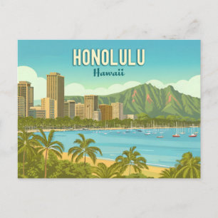 Vintage Hawaii, Honolulu Hanauma Bay Strand Postkarte