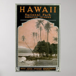 Vintage Hawaii National Park Poster (1919)