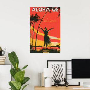Vintage-Hawaii-Poster Königin Liliuokalani Poster