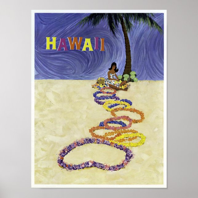 Vintage Hawaii-Reise Poster (Vorne)