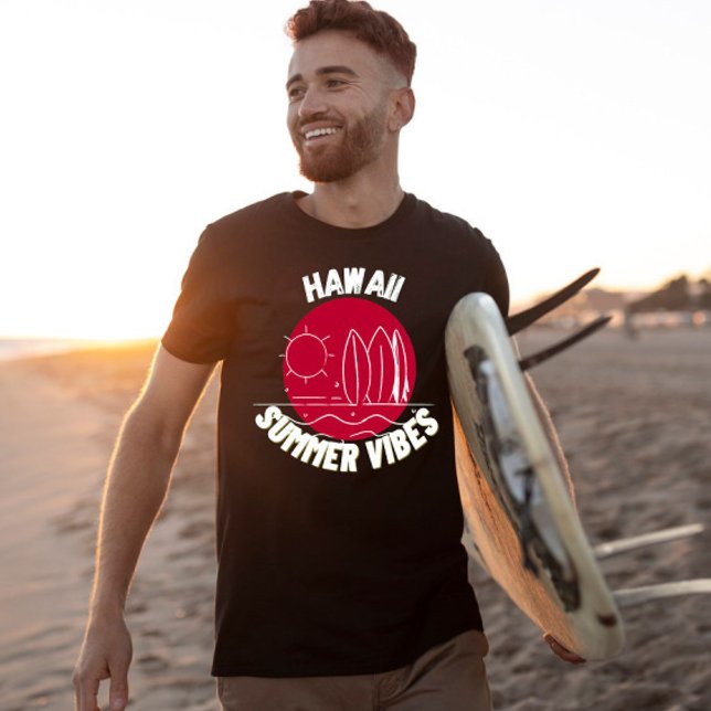 Vintage Hawaii Sommervibes Surfer T-Shirt (Von Creator hochgeladen)