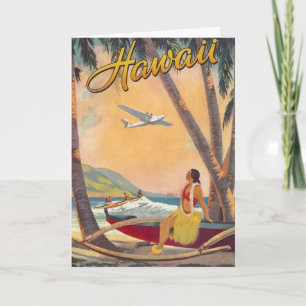 Vintage Hawaii Travel Karte