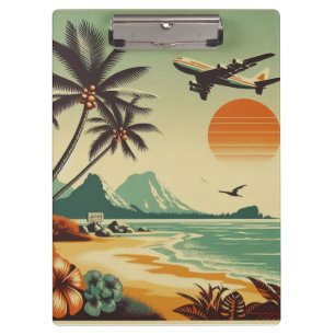 Vintage Hawaii/Tropisch Klemmbrett